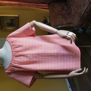 Worthington Orange Geometric Dot Top Shirt